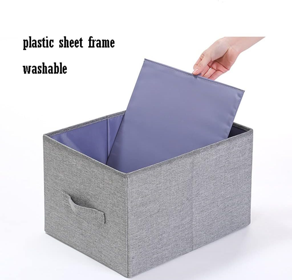 6923 FOLDABLE STORAGE BOX WITH LID AND HANDLES, COTTON AND LINEN STORAGE BINS AND BASKETS ORGANIZER FOR NURSERY, CLOSET, BEDROOM, HOME 6923 FOLDABLE STORAGE BOX WITH LID AND HANDLES, COTTON AND LINEN STORAGE BINS AND BASKETS ORGANIZER FOR NURSERY, CLOSET, BEDROOM, HOME